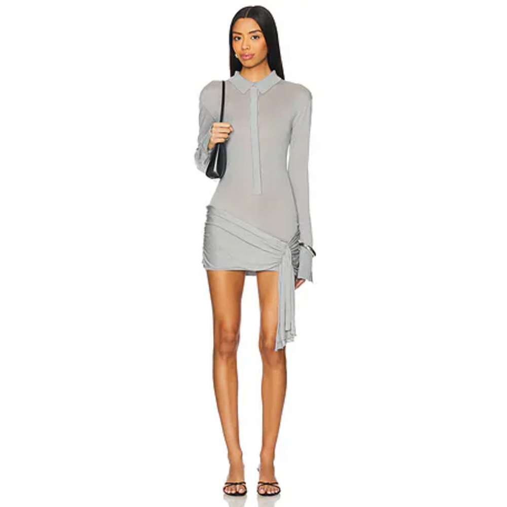 LIONESS Soho Mini Dress in Grey in Gray